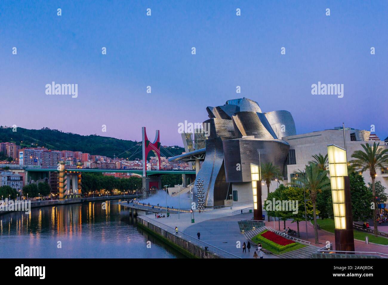 Guggenheim museum of modern arts in Bilbao Stock Photo
