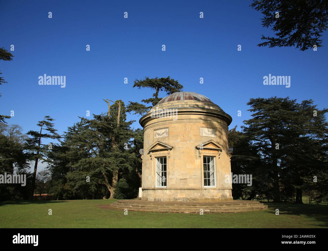 The Rotunda building in the grounds of Croome court, Worcestershire, England, UK. Stock Photo