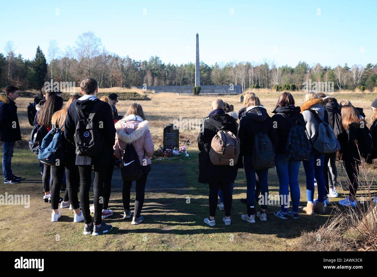 Bergen-Belsen concentration camp memorial, Lower Saxony, Germany, Europe Stock Photo