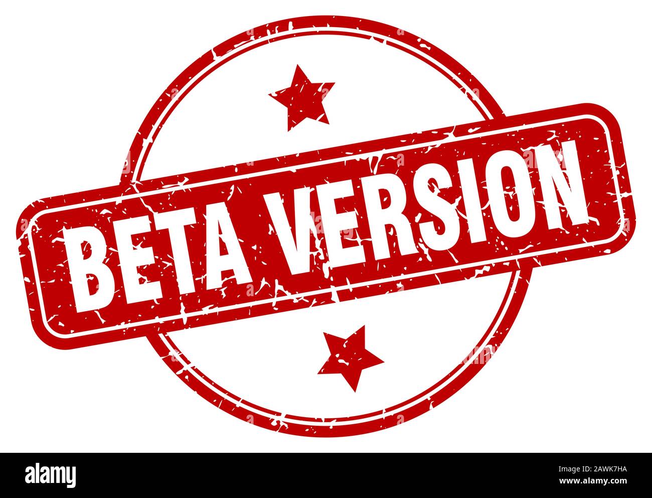 beta version stamp. beta version round vintage grunge sign. beta version Stock Vector