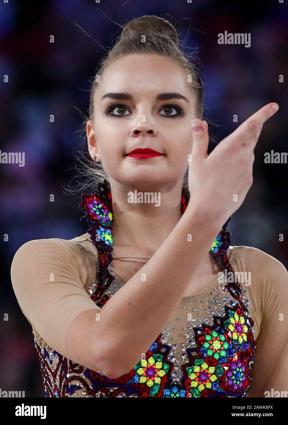 Moscow Russia 09th Feb 2020 Moscow Russia February 9 2020 Russia S Dina Averina At The 2020 Moscow Rhythmic Gymnastics Grand Prix Final At Irina Viner Usmanova Gymnastics Palace Stanislav Krasilnikov Tass Credit Itar Tass