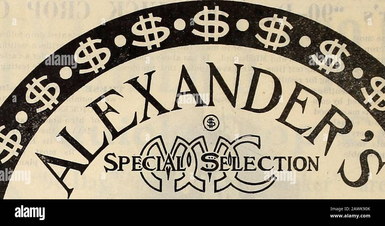 Spring catalog of Alexander's seeds : the best that grow selected for the south direct from the farm to you . ?7 Alexander Seed Co., Augusta, Georgia.. Stock Photo