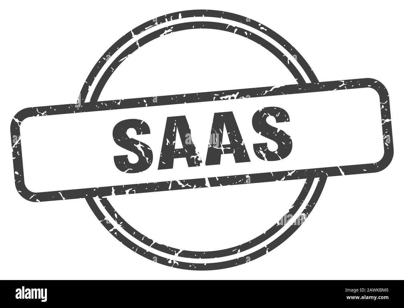saas stamp. saas round vintage grunge sign. saas Stock Vector Image ...