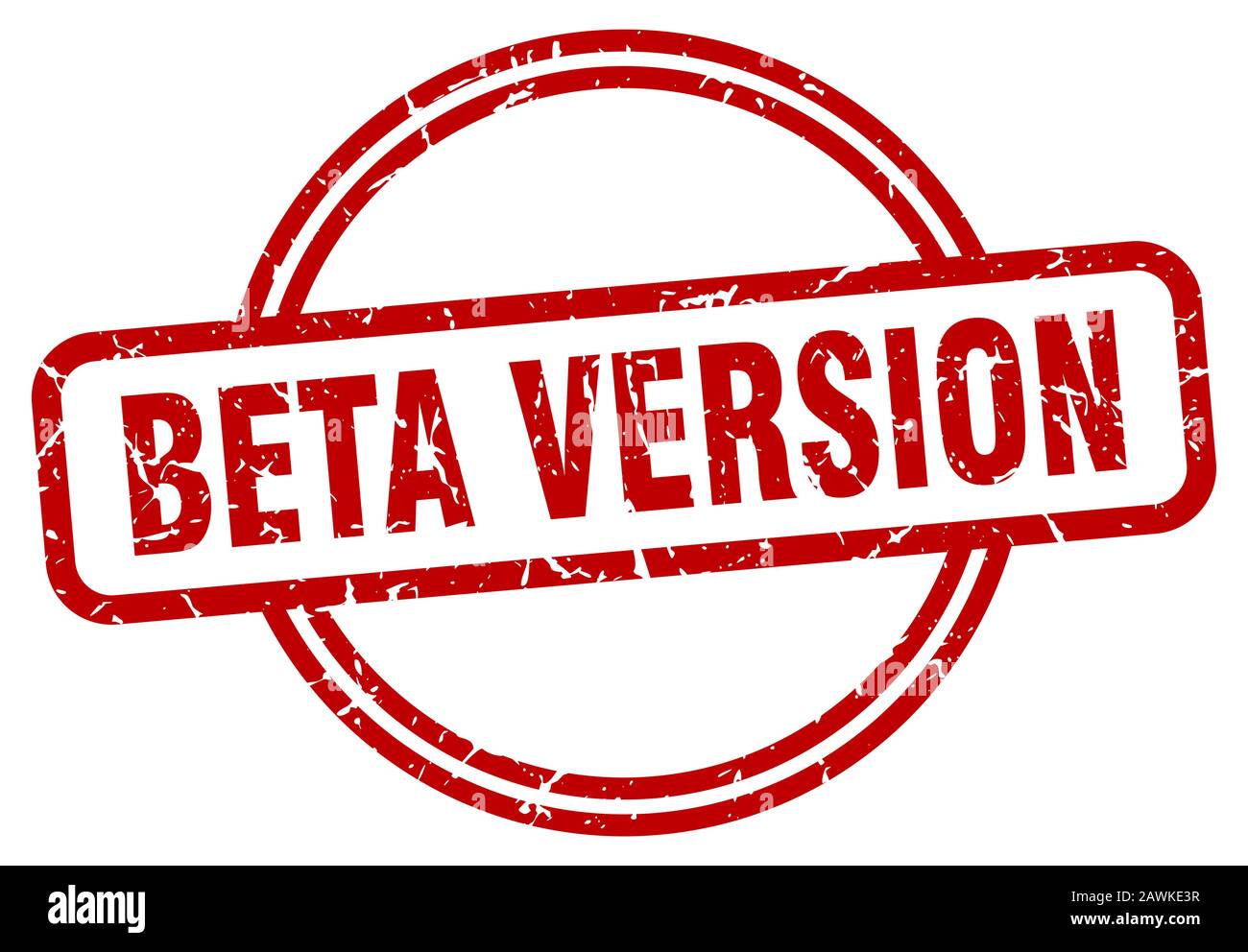 beta version stamp. beta version round vintage grunge sign. beta version Stock Vector
