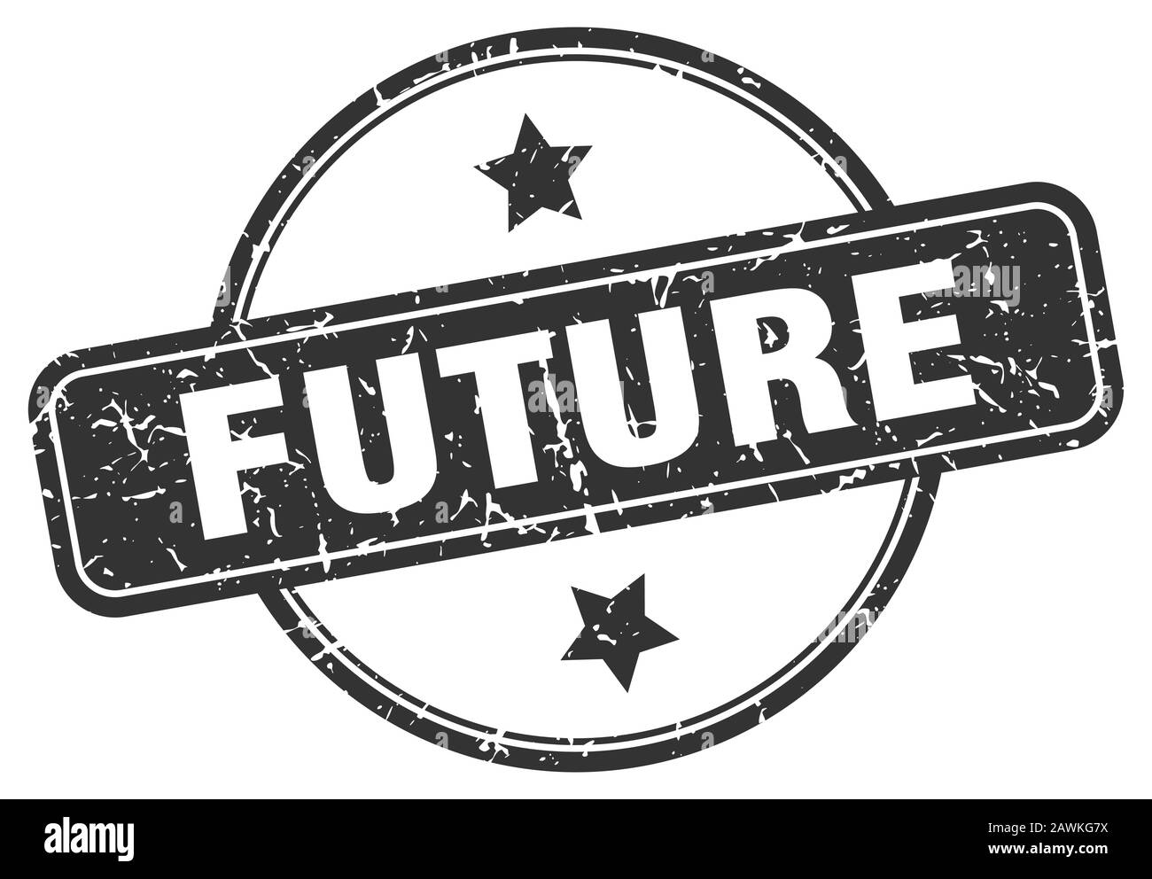 future stamp. future round vintage grunge sign. future Stock Vector