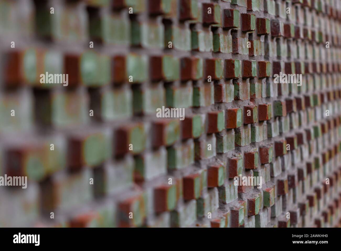 An eco-wall in Maastricht which offers a safe home for the common wall lizard and bats this wall conntects to public parks the Lage and Hoge Fronten ( Stock Photo