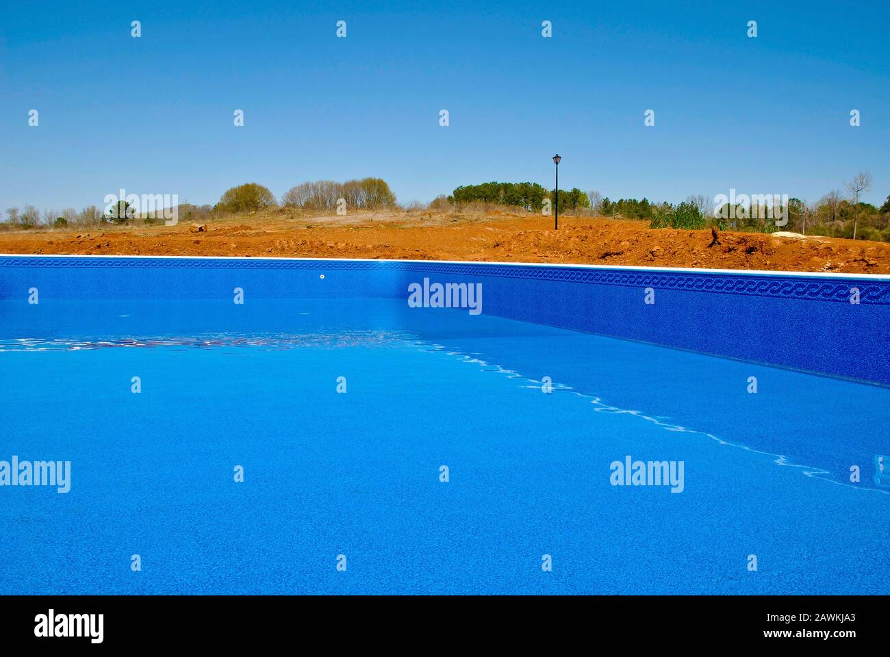 New Swimming Pool Liner Stock Photo
