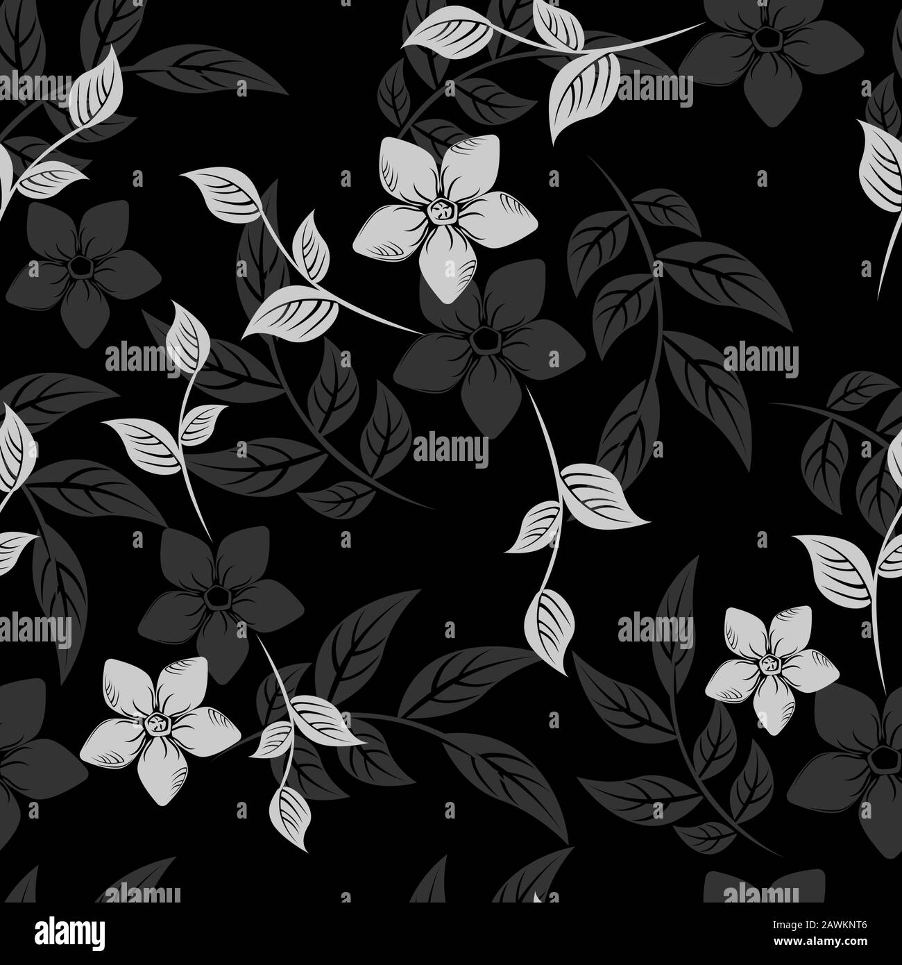 Little flower vector vectors Black and White Stock Photos & Images - Alamy