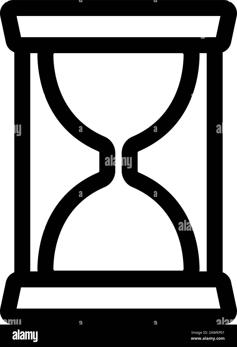 hourglass icon vector. Isolated contour symbol illustration Stock