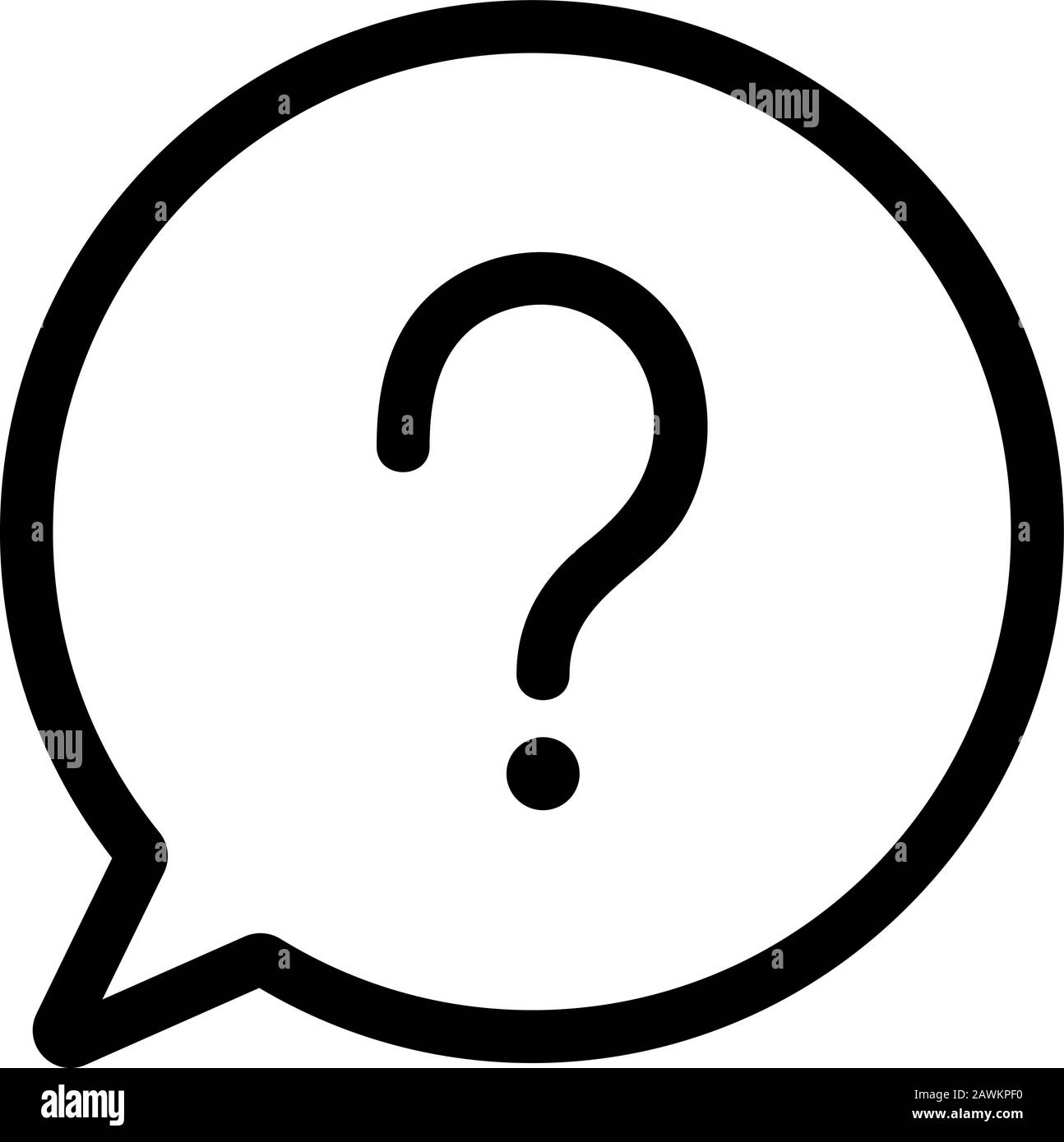questions and answers icon vector. Isolated contour symbol illustration ...