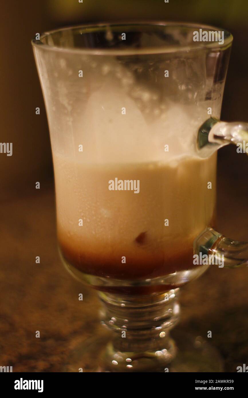 Cream and Coffee Liqueur Drink Stock Photo Alamy