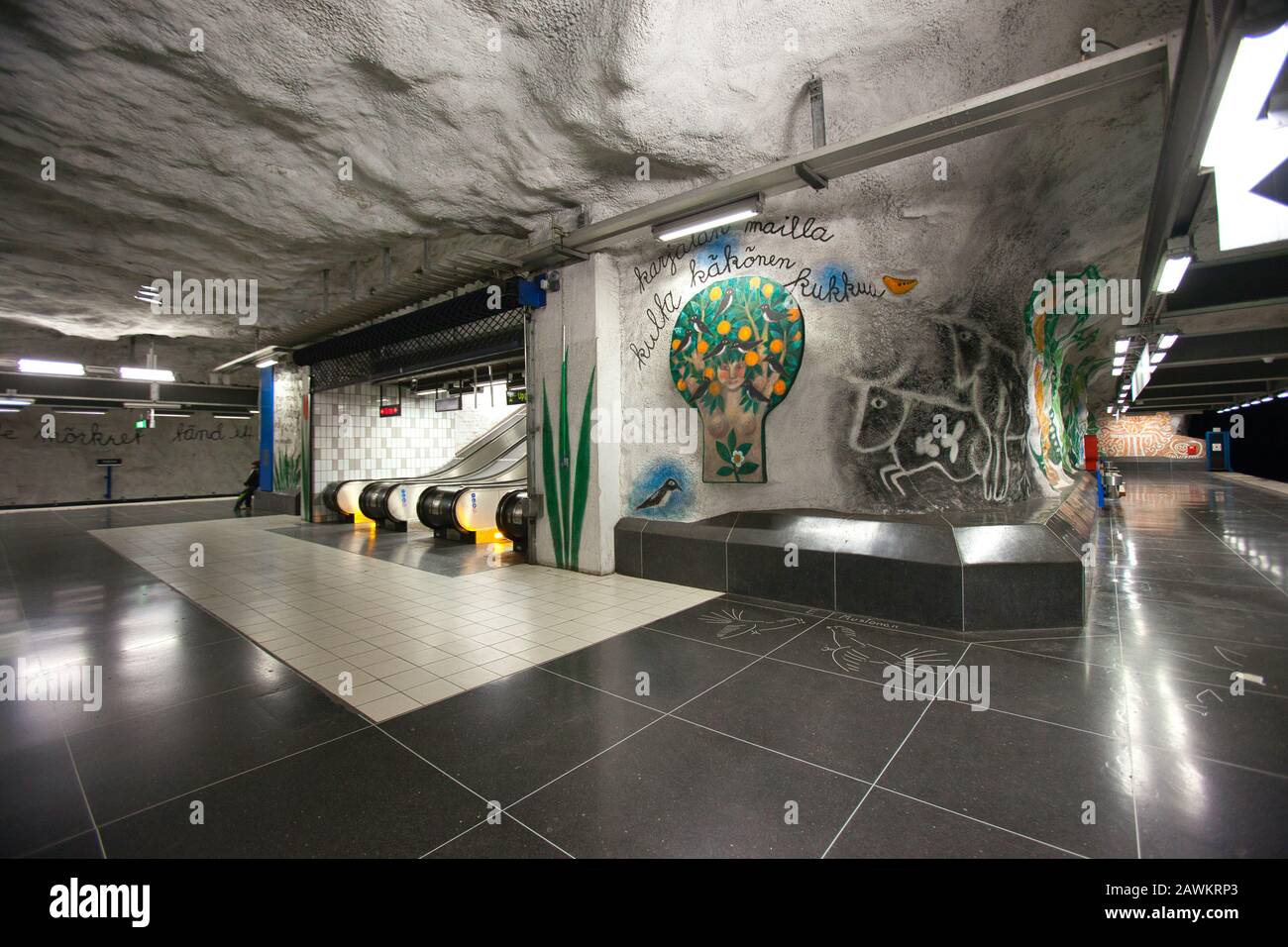 The Tensta Station Of The Stockholm Tunnelbana Stock Photo Alamy