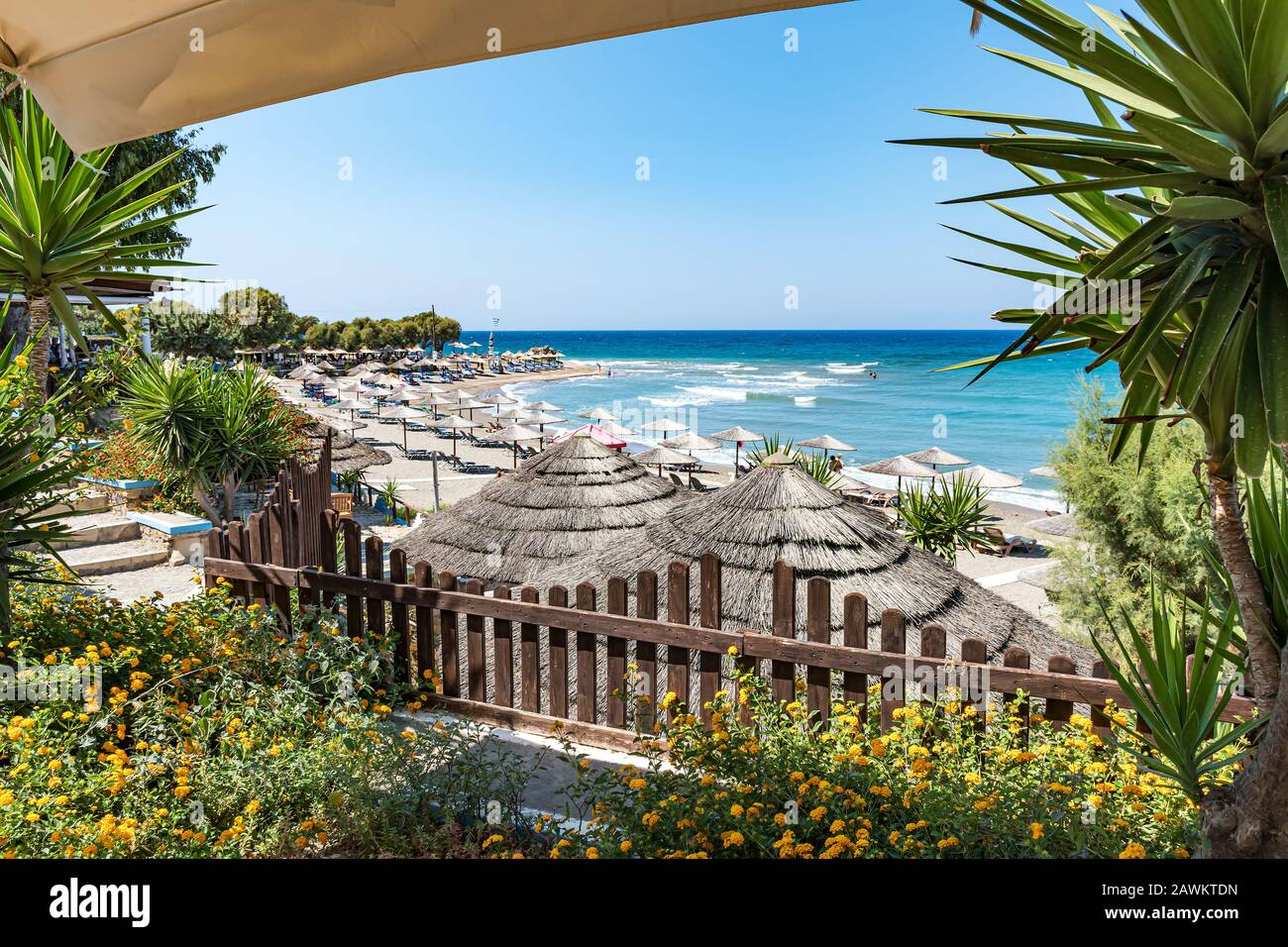 Mediterranean sea view from rhodes hi-res stock photography and