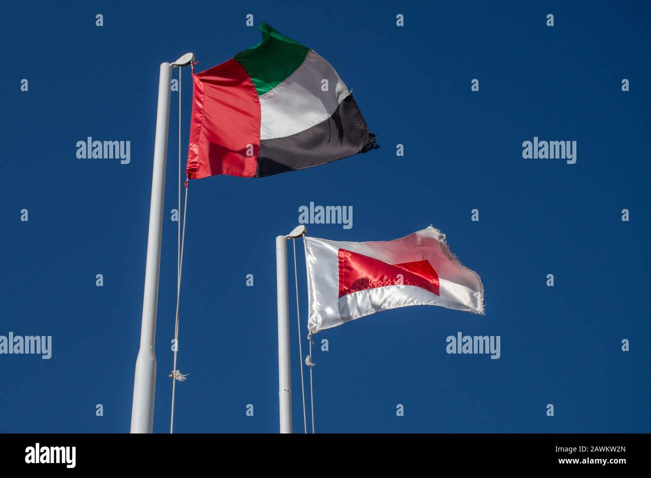 Flag of the ras al khaimah and sharjah hi-res stock photography and ...