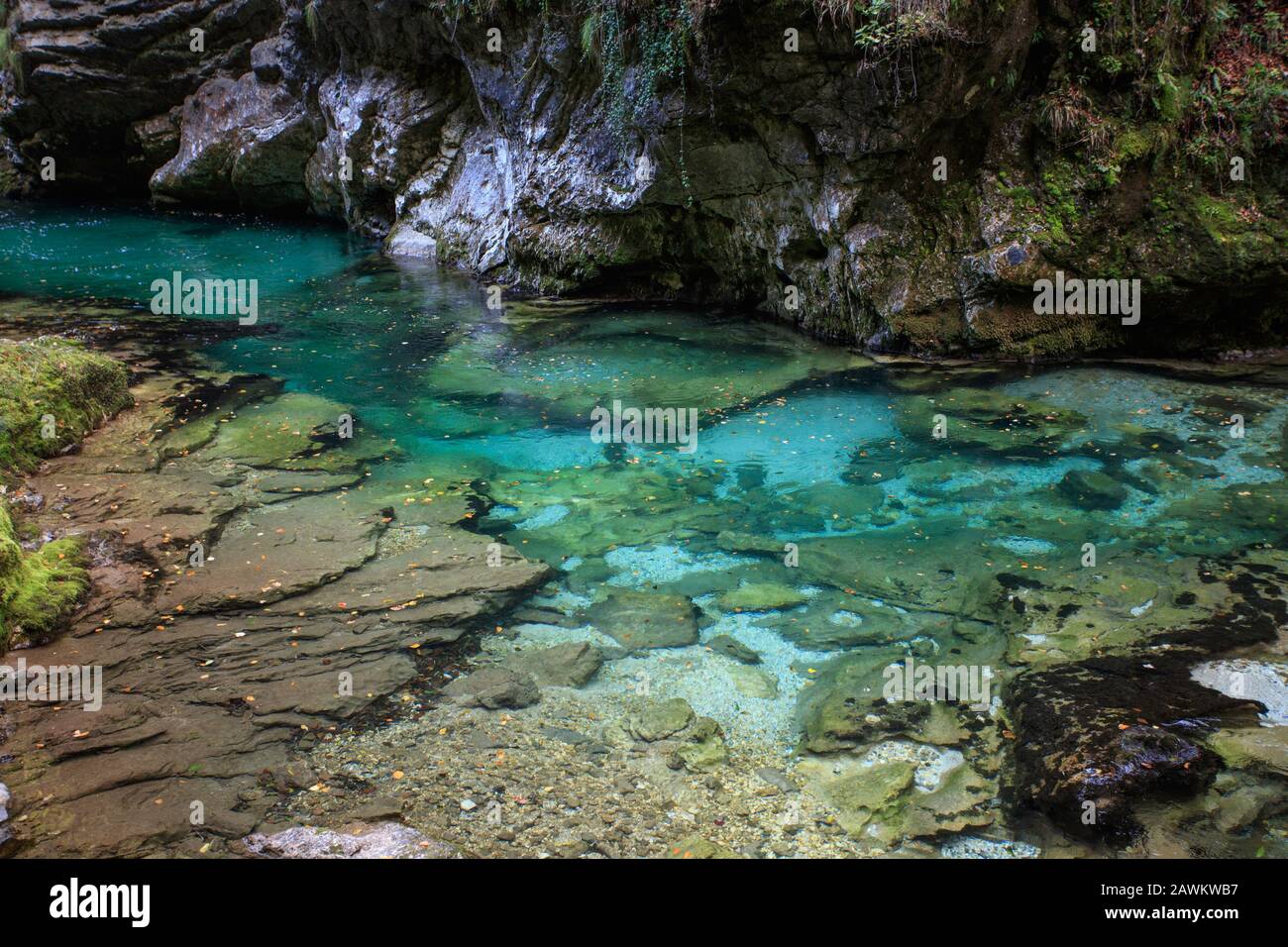 Vintgar gorge, Bled. Slovenia Stock Photo