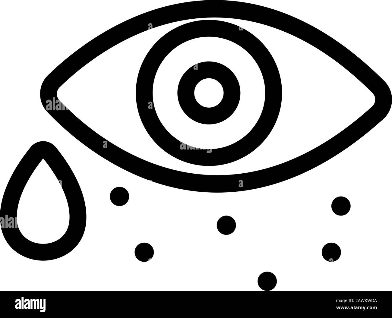 Dust eyes tear icon vector. Isolated contour symbol illustration Stock ...