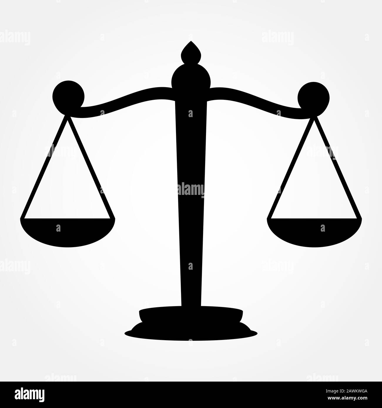 Icon scales isolated on a white background. Vector illustration for ...