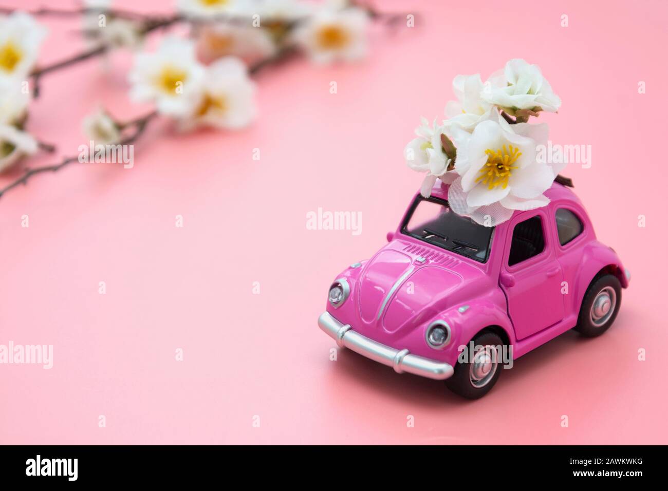 pink mini toy car