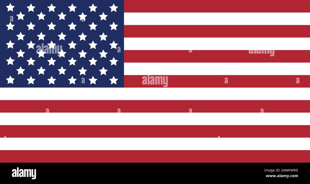 National flag of United States of America. Official colors and ...