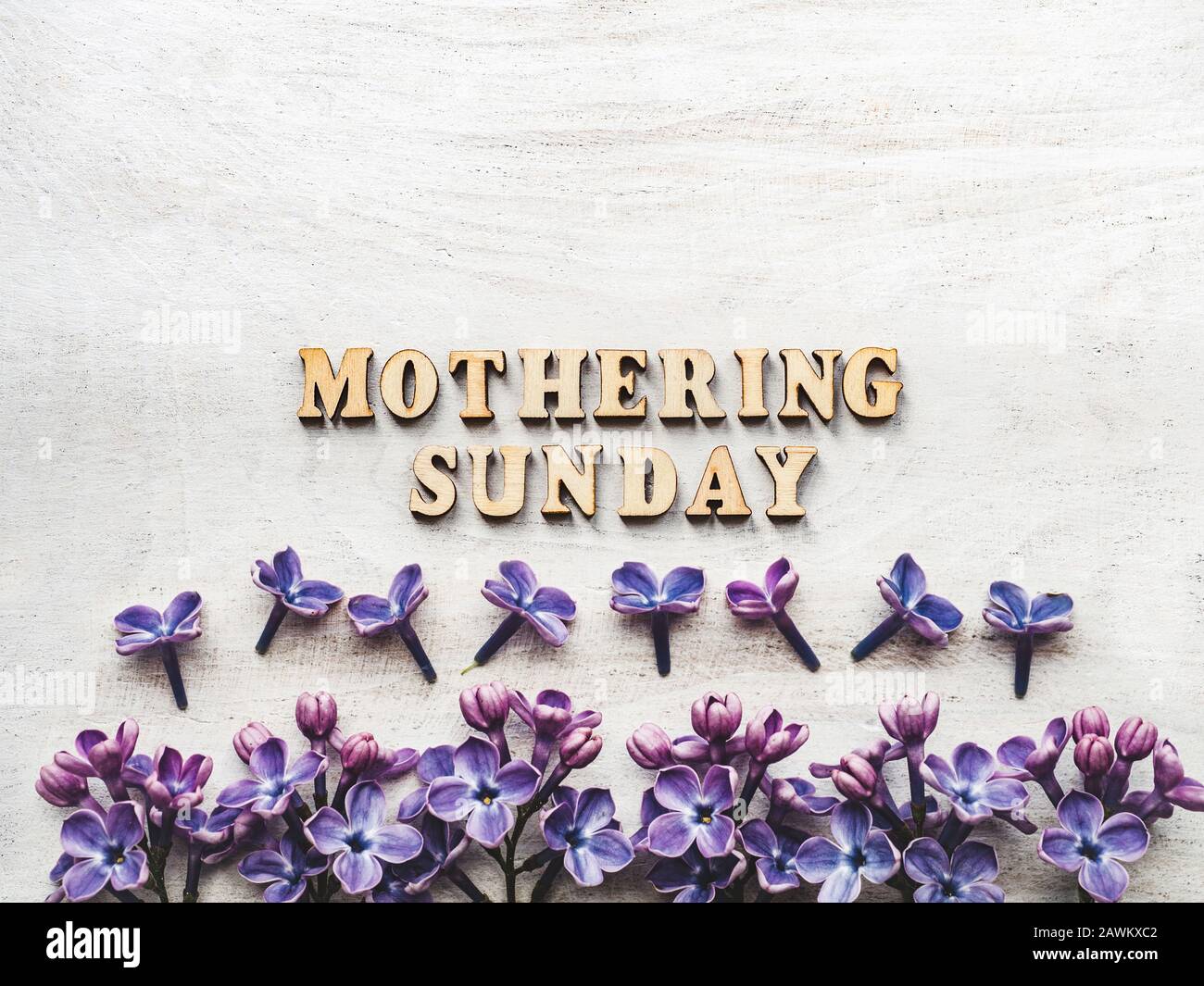 Mothering Sunday. Card. View from above. Close up Stock Photo Alamy