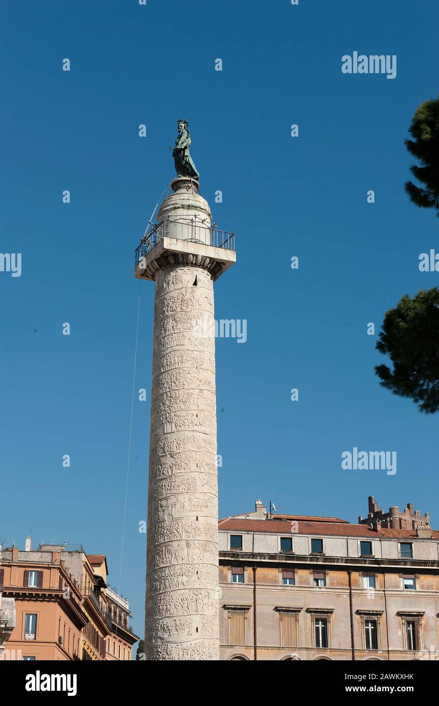 Column of Traian / Rome | Trajanssäule / Rom Stock Photo