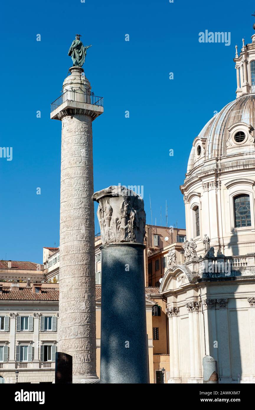Column of Traian / Rome | Trajanssäule / Rom Stock Photo