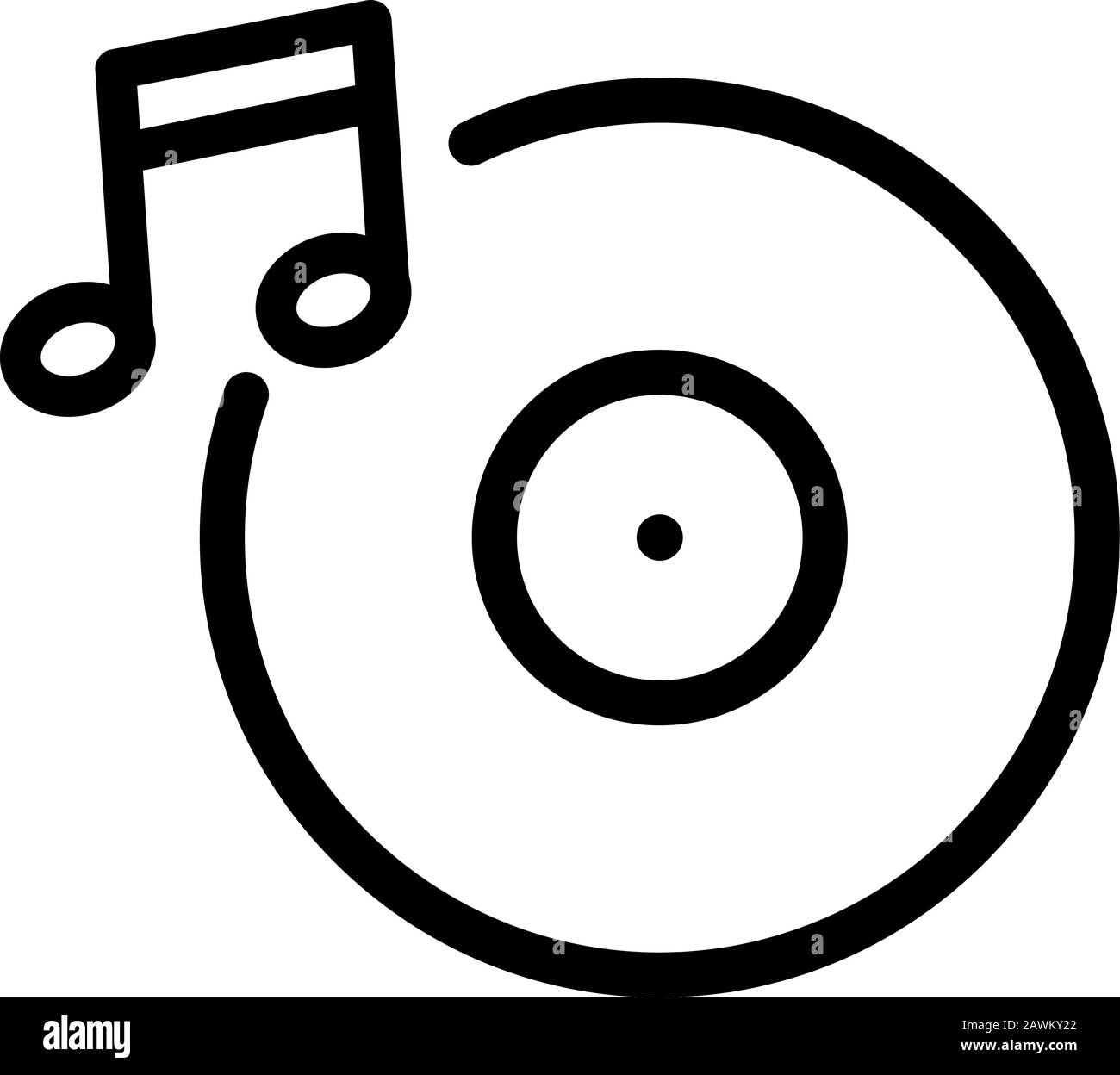 notes vinyl icon vector. Isolated contour symbol illustration Stock ...