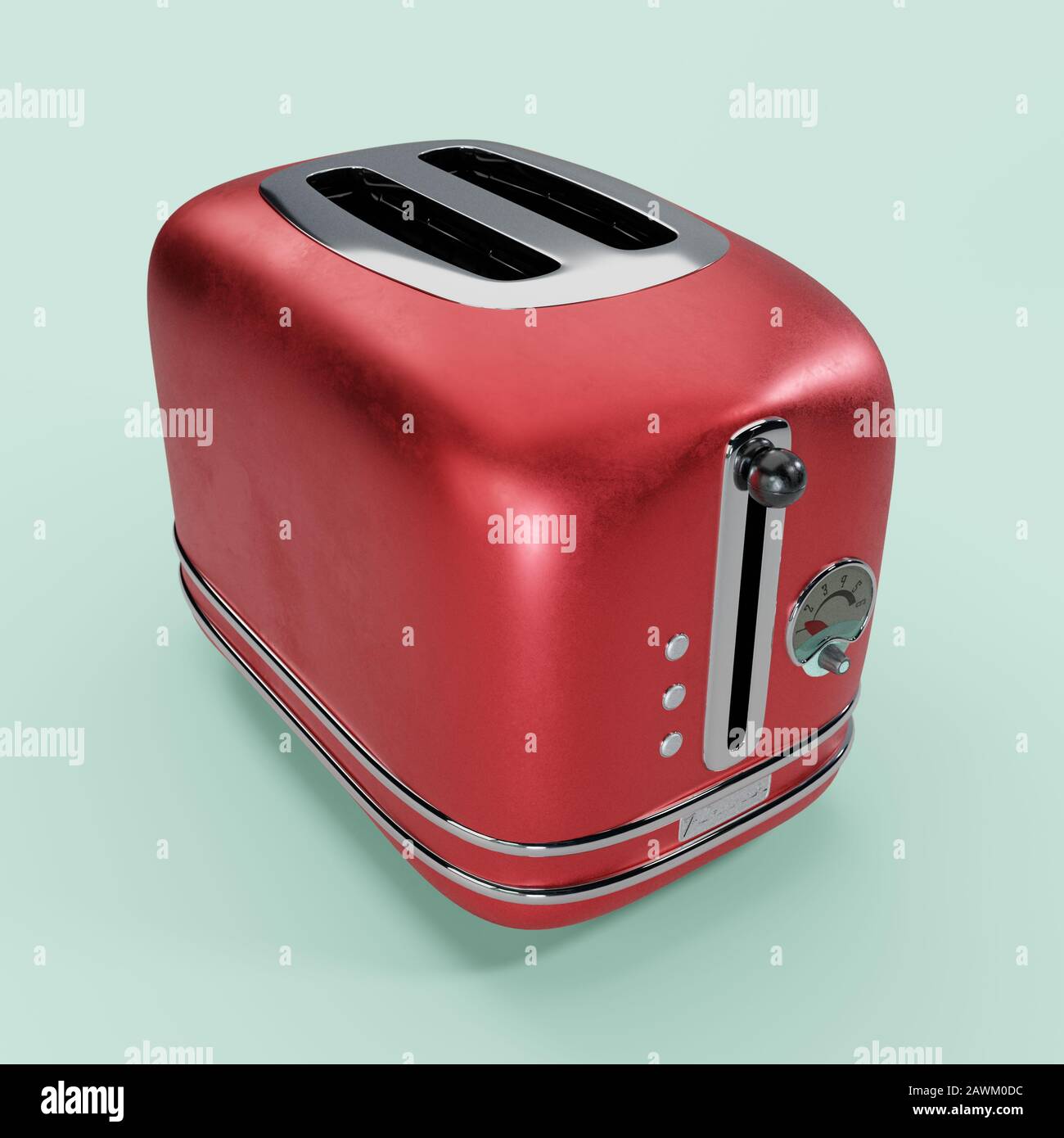 Red retrotoaster CGI Stock Photo Alamy