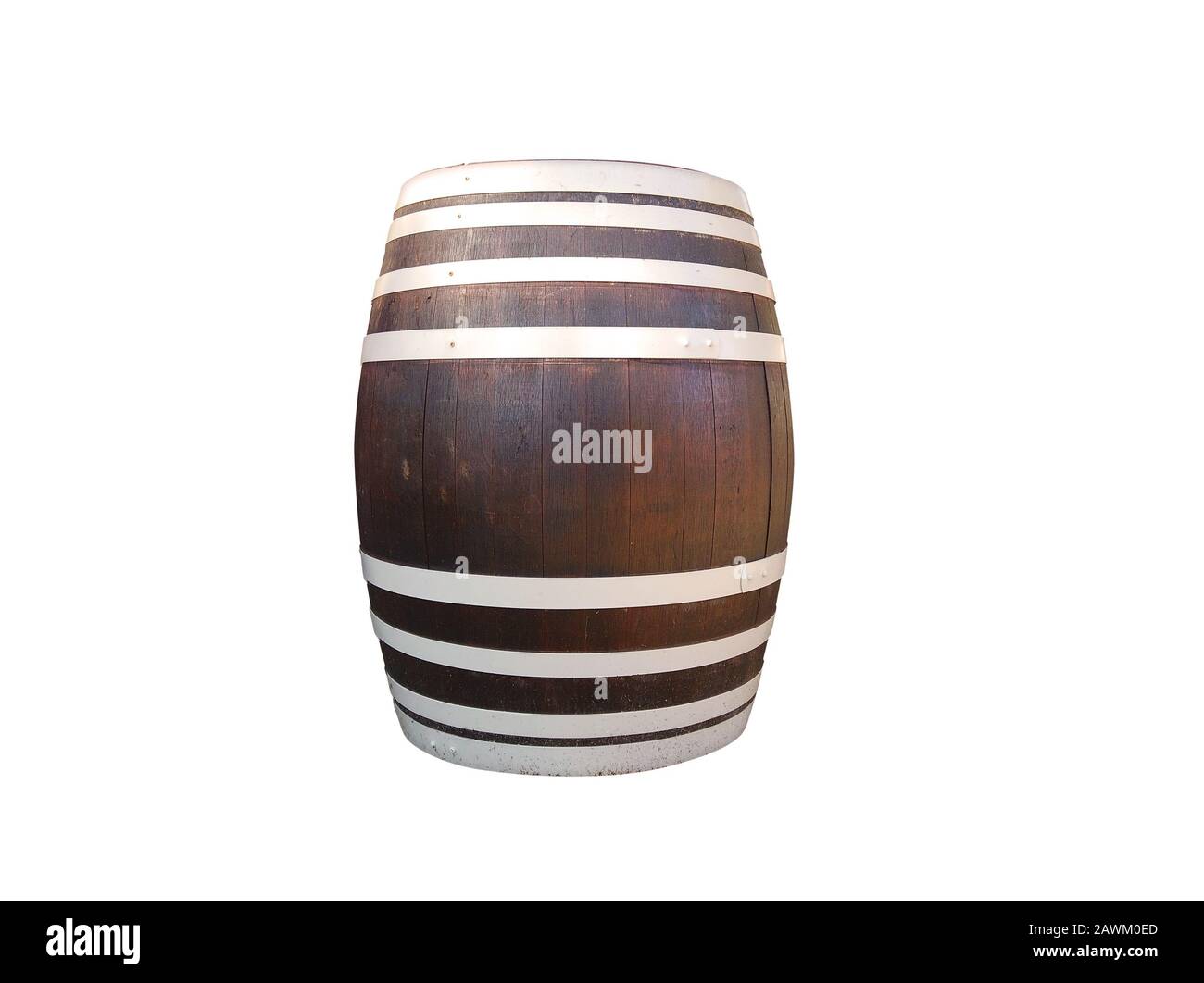 wooden barrel isolated on white Stock Photo Alamy
