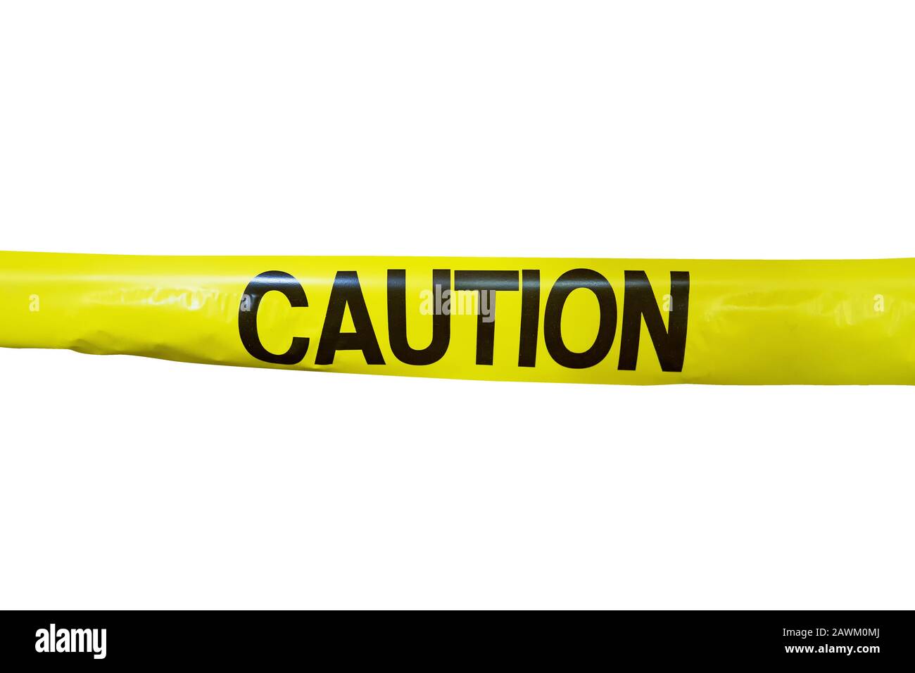 yellow caution tape isolated, on white background Stock Photo Alamy