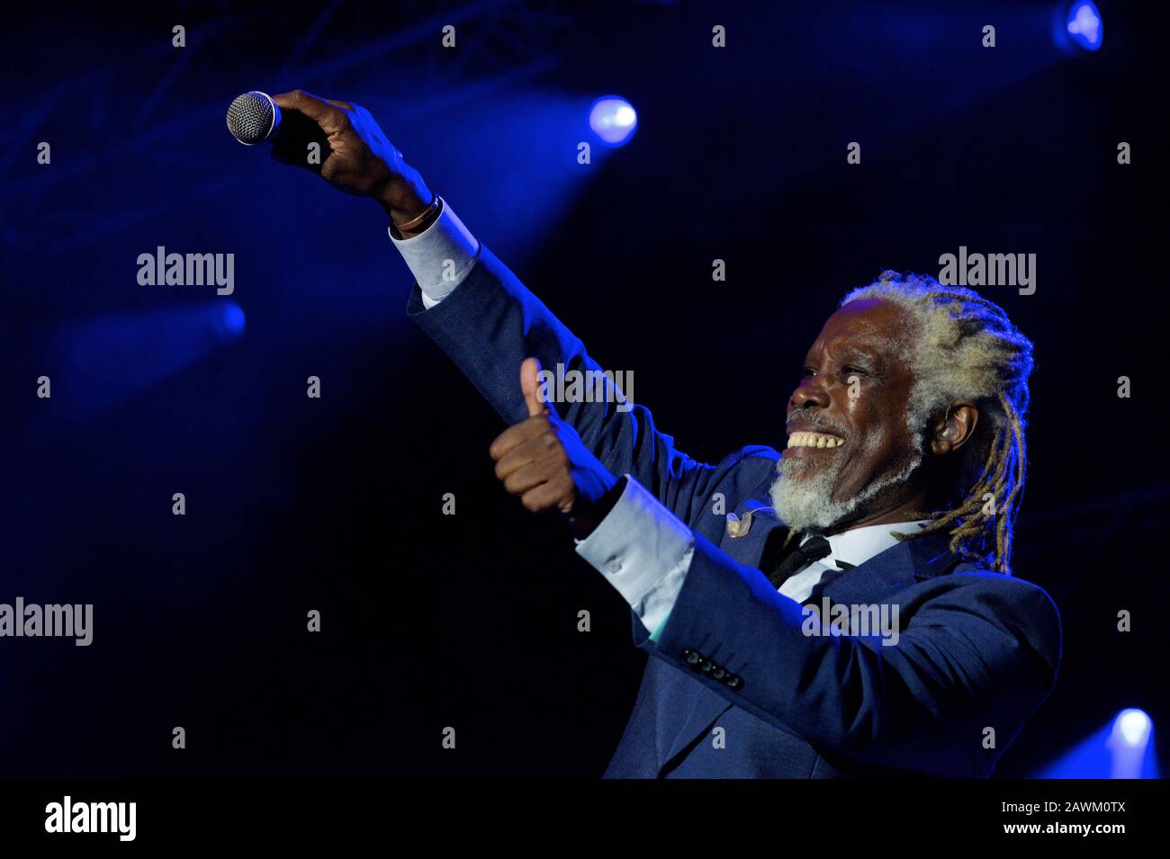 Billy Ocean Singing Live On Stage At The Midlands Festival 2010 Stock