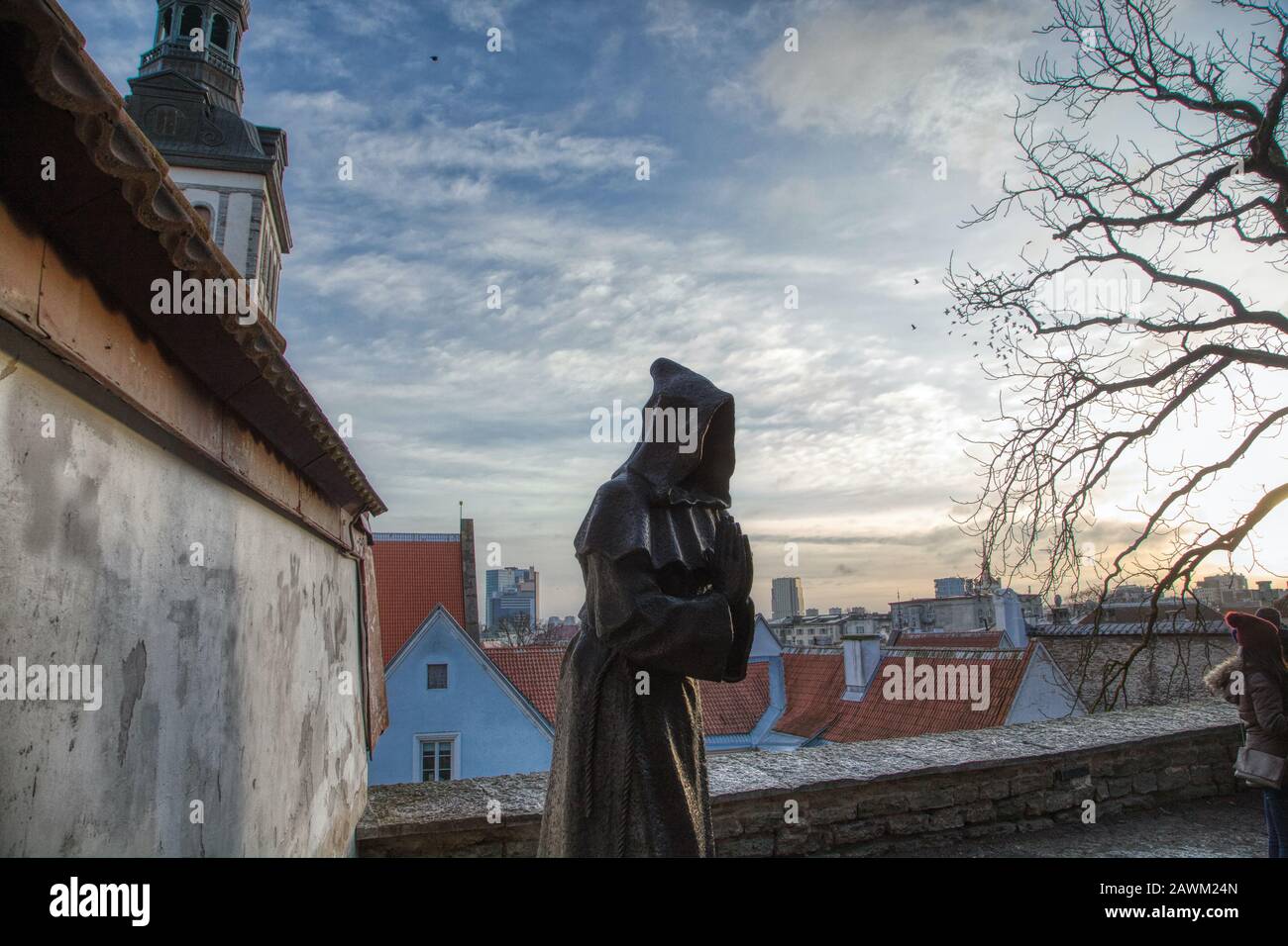 Faceless Monk Statue In Old Town Tallinn Stock Photo 342804133