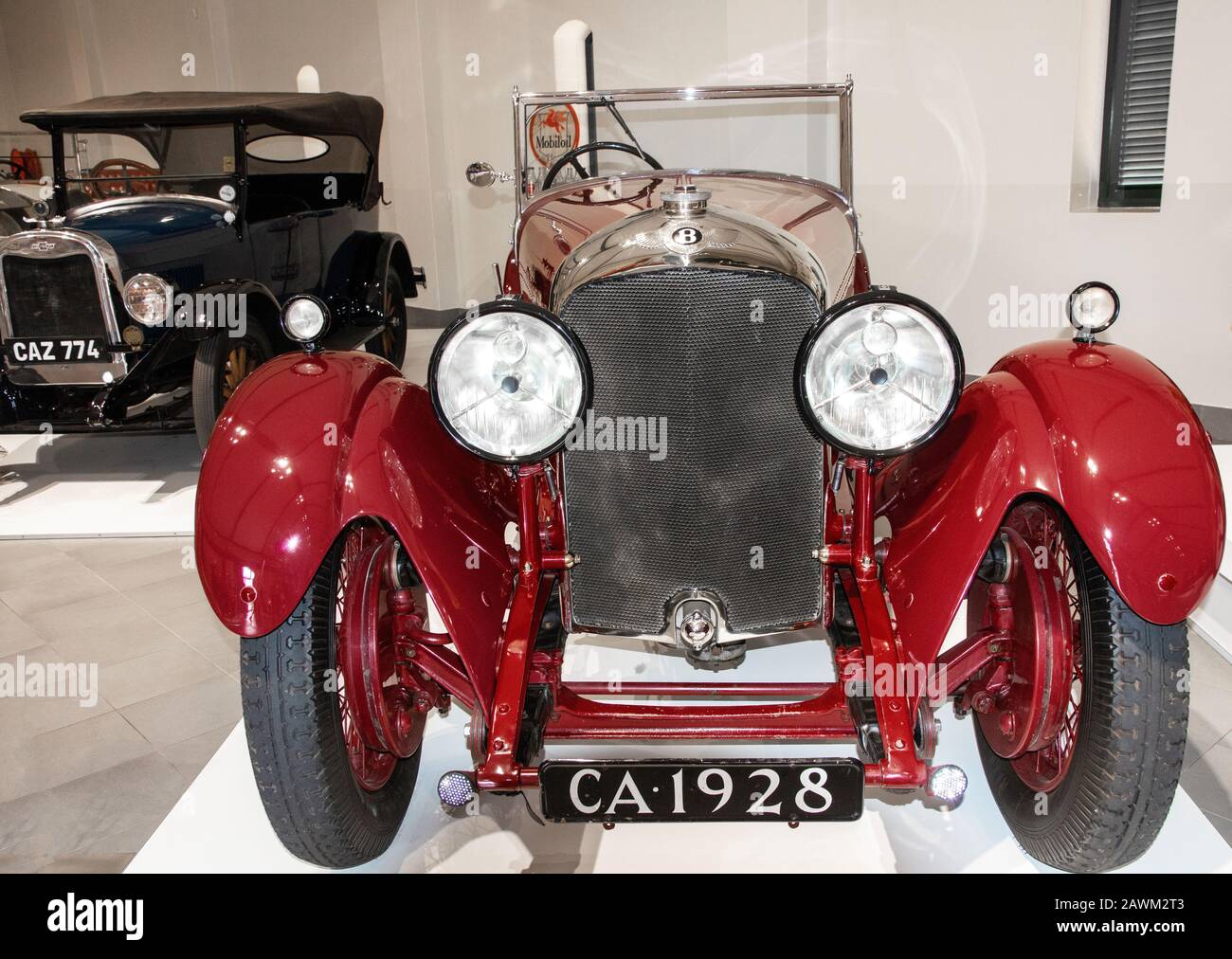 Bentley 4.5 litre  (year 1928) open-top classic car on display in the Franschhoek Motor Museum, Franschhoek, South Africa Stock Photo