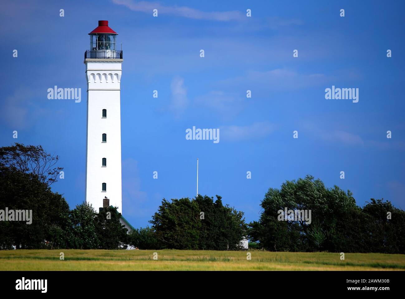 Kelsnor lighthouse,  Langeland island, Funen, Denmark, Scandinavia, Europe Stock Photo