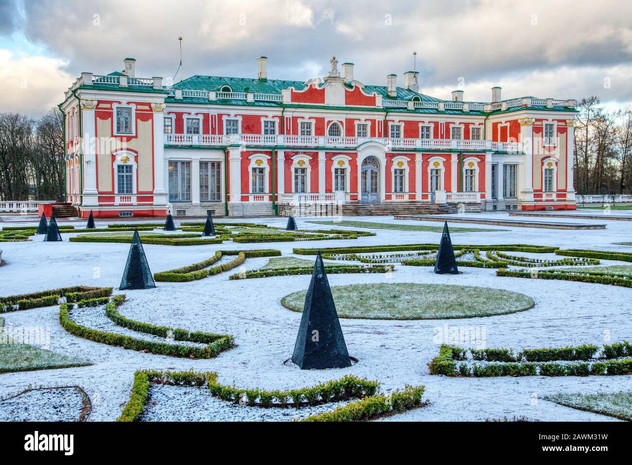 Kadriorg Palace in Tallinn, Estonia in wintertime Stock Photo