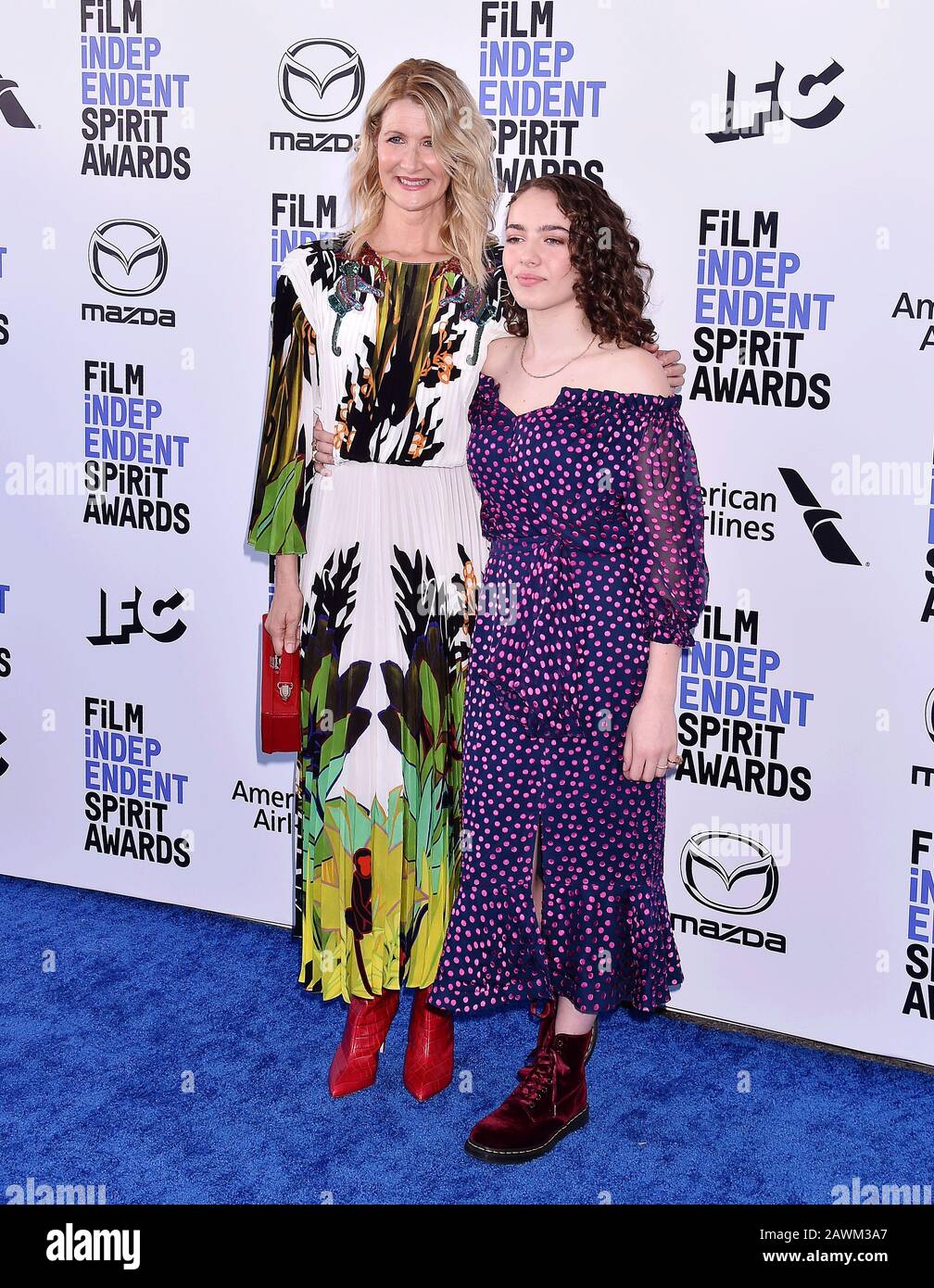 SANTA MONICA, CA - FEBRUARY 08: Laura Dern (L) and Jaya Harper attend