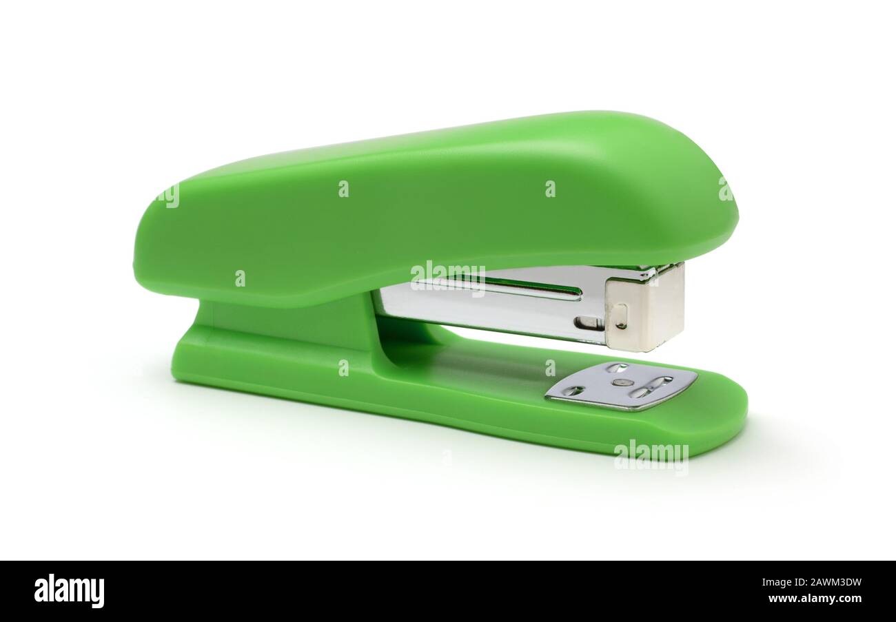 Plastic stapler isolated on a white background Stock Photo