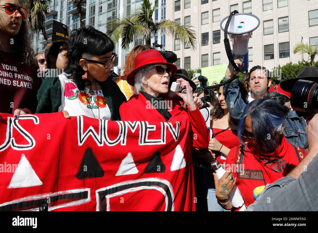 Jane Fonda at the Fire Drill Fridays rally versus the climate emergency