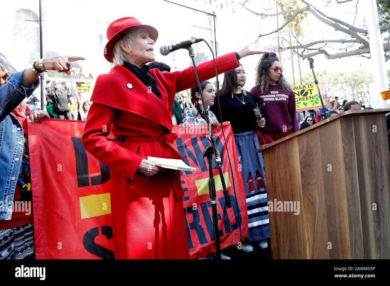 Jane Fonda at the Fire Drill Fridays rally versus the climate emergency