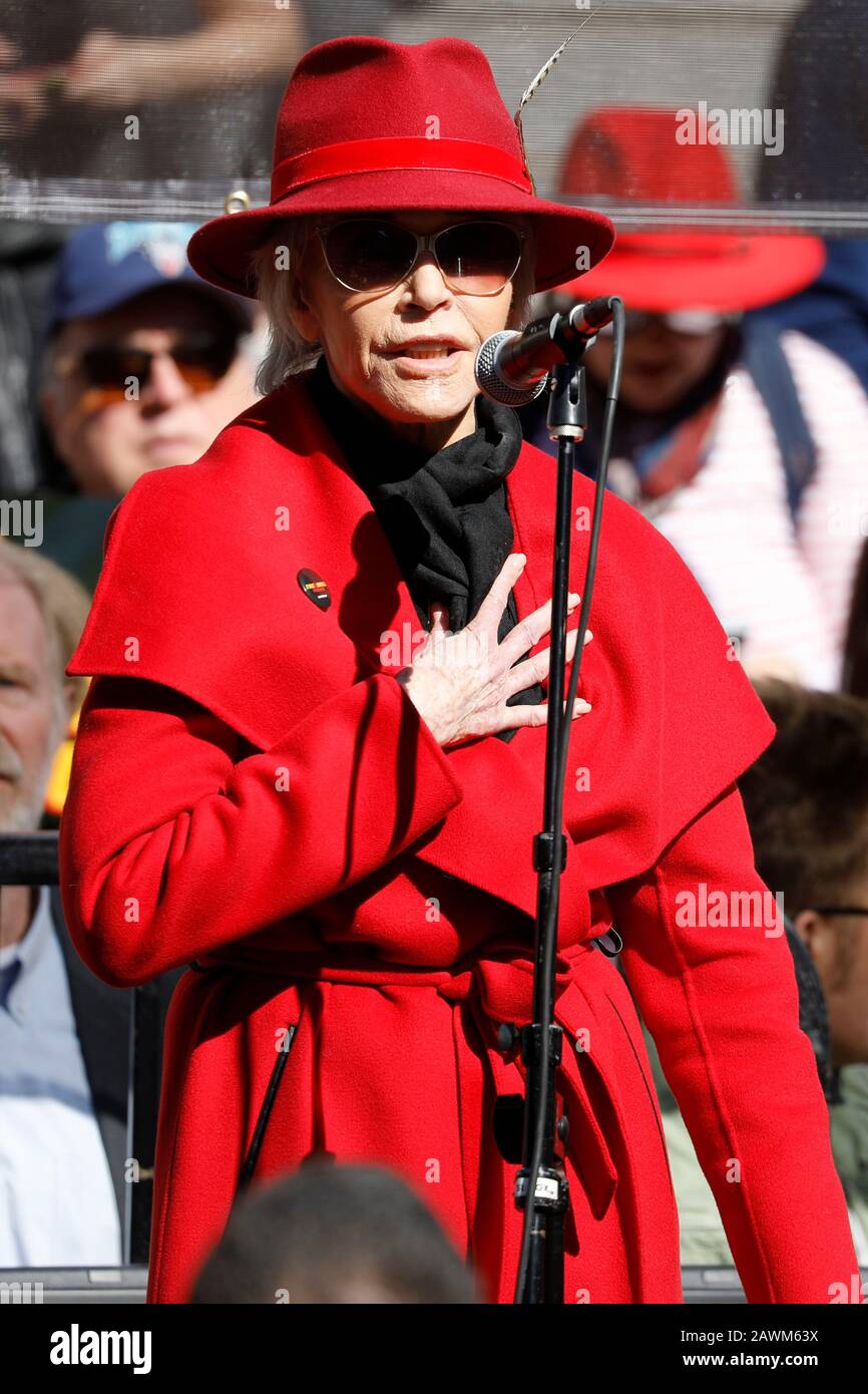 Jane Fonda at the Fire Drill Fridays rally versus the climate emergency