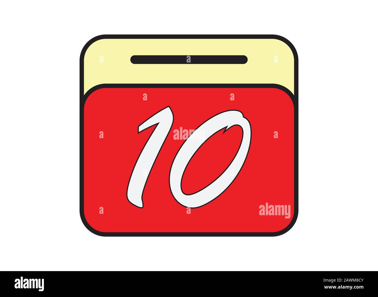 Icon Calendar isolated on white background - vector Stock Vector