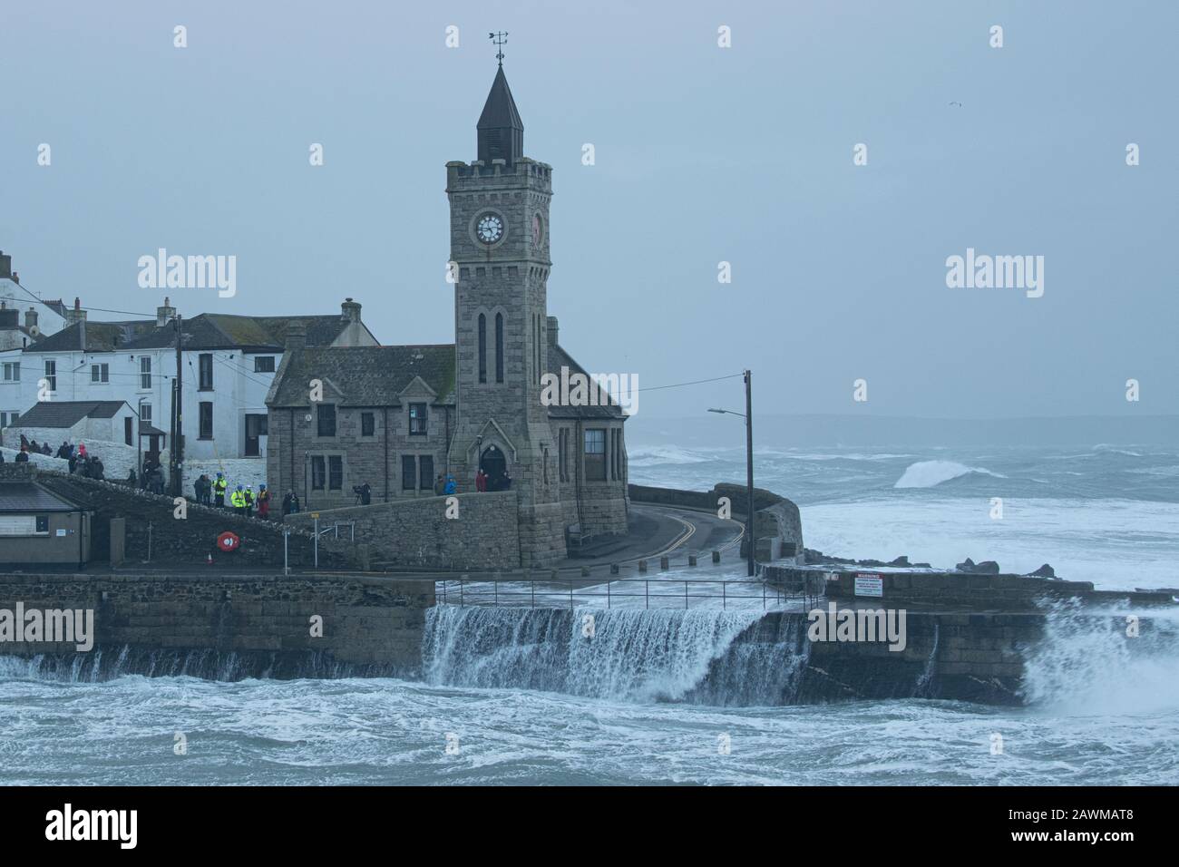 Porthleven Christmas Lights High Resolution Stock Photography and