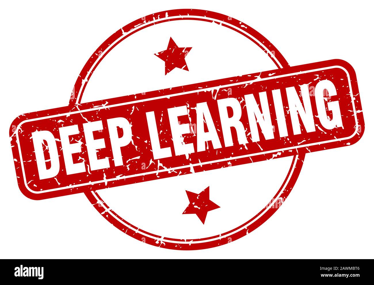 deep learning stamp. deep learning round vintage grunge sign. deep ...