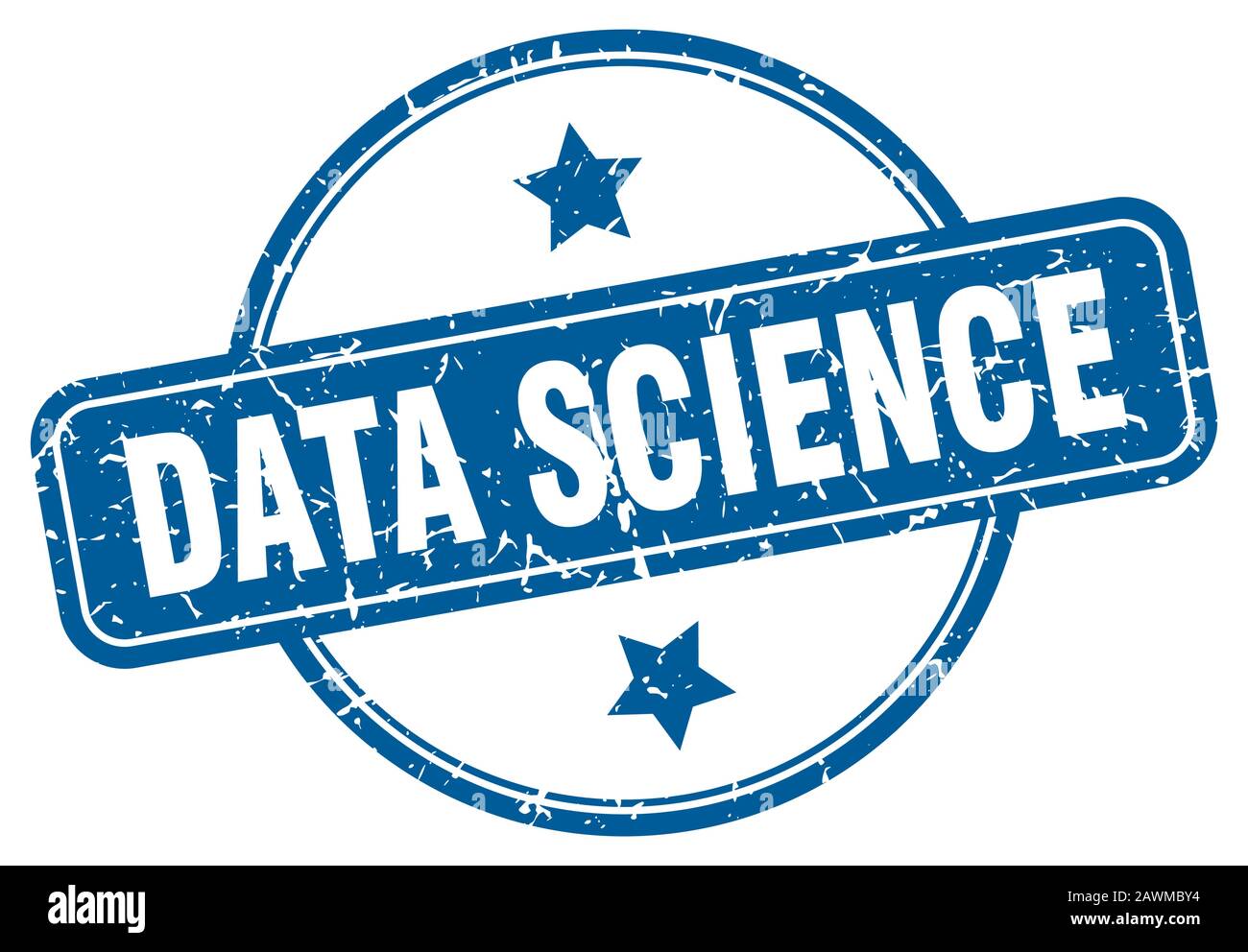 data science stamp. data science round vintage grunge sign. data science Stock Vector