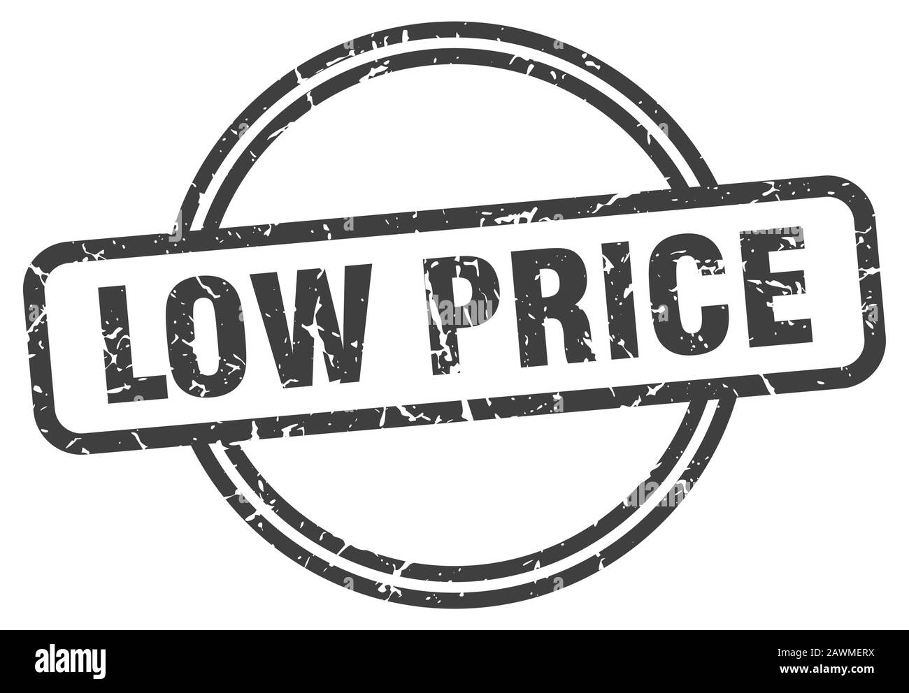 low price stamp. low price round vintage grunge sign. low price Stock Vector
