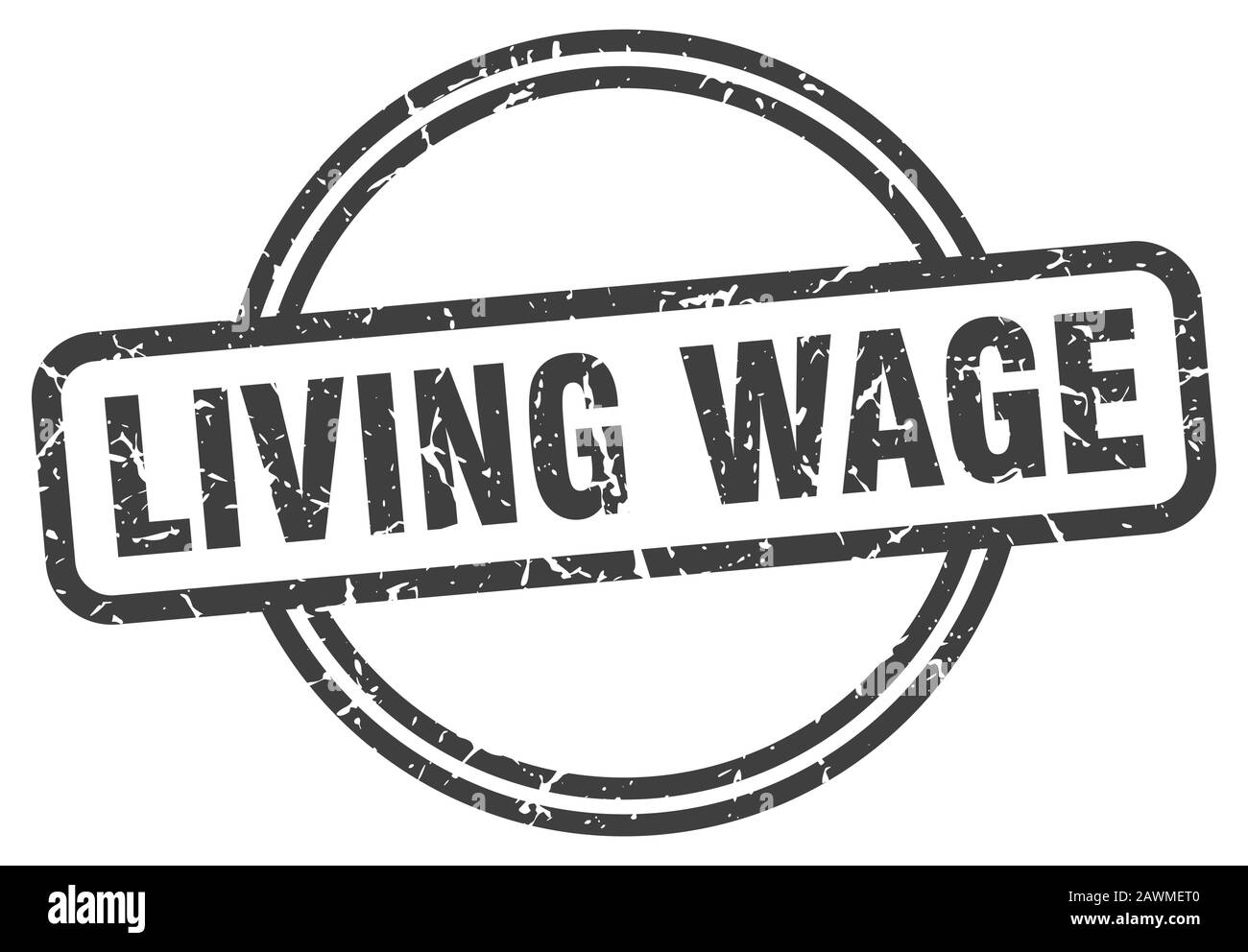 living wage stamp. living wage round vintage grunge sign. living wage