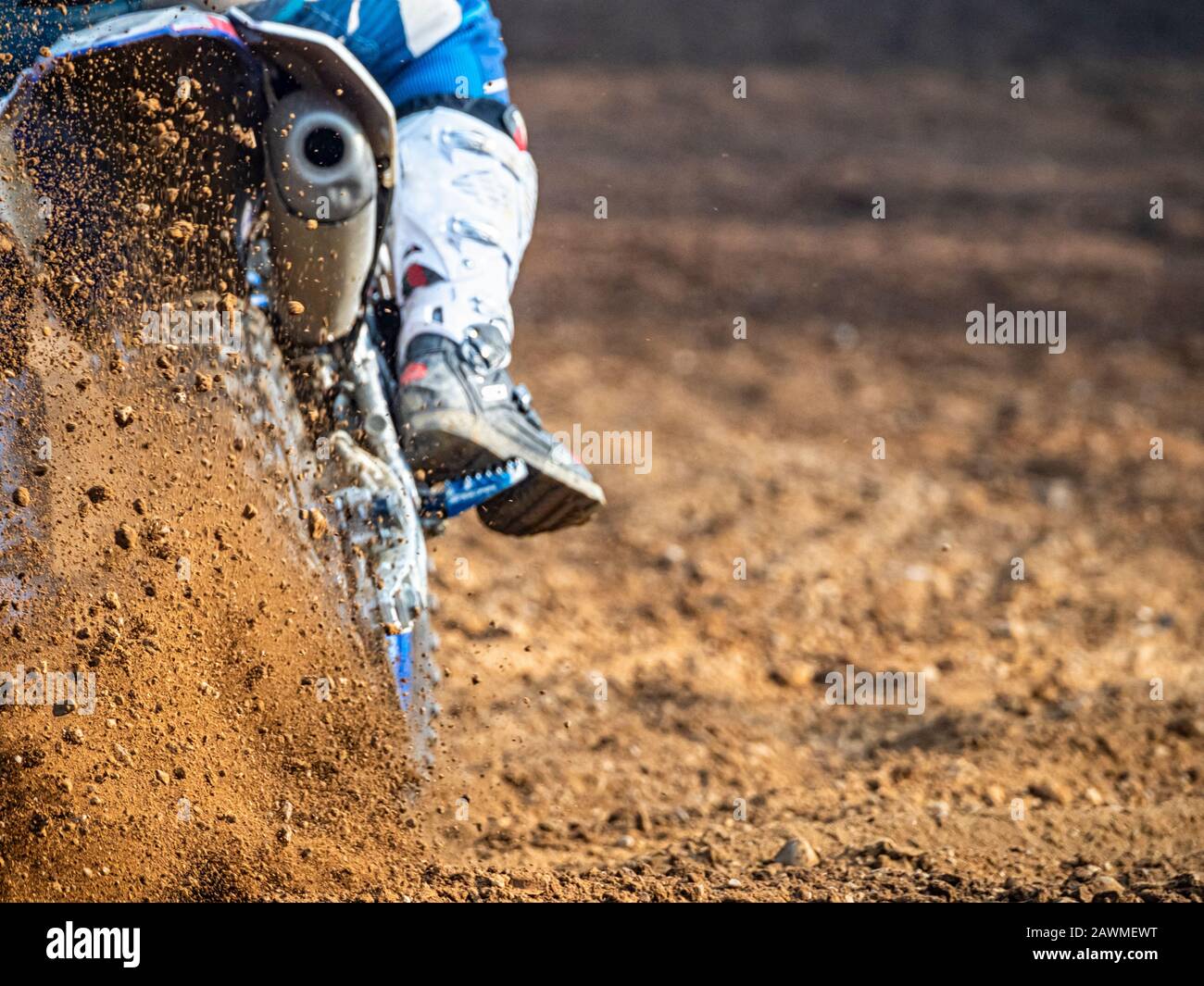 Motocross scene on a trail Stock Photo - Alamy