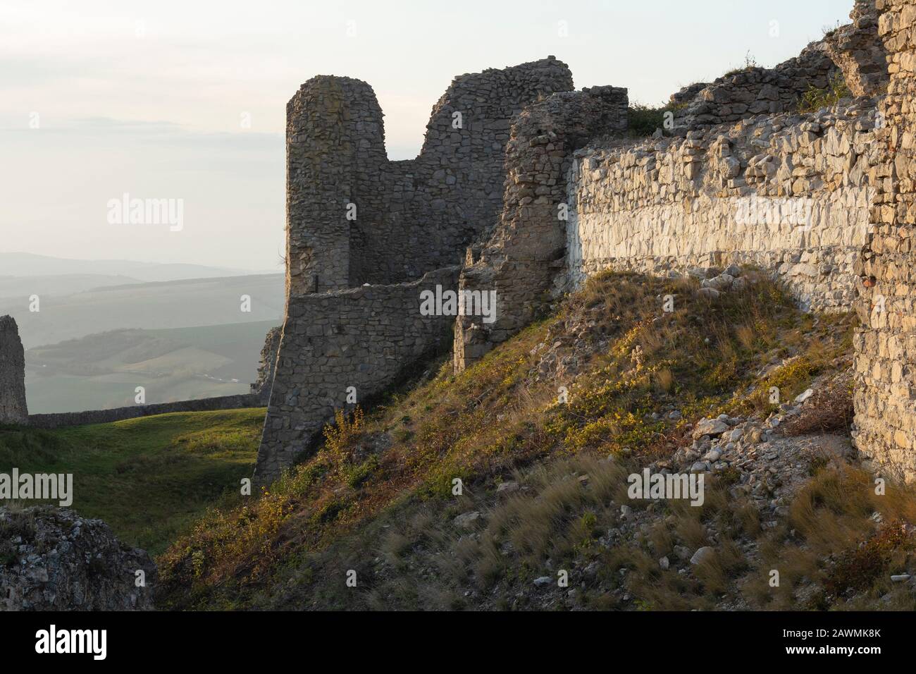 ruins of medieval castle in Slovakia Stock Photo