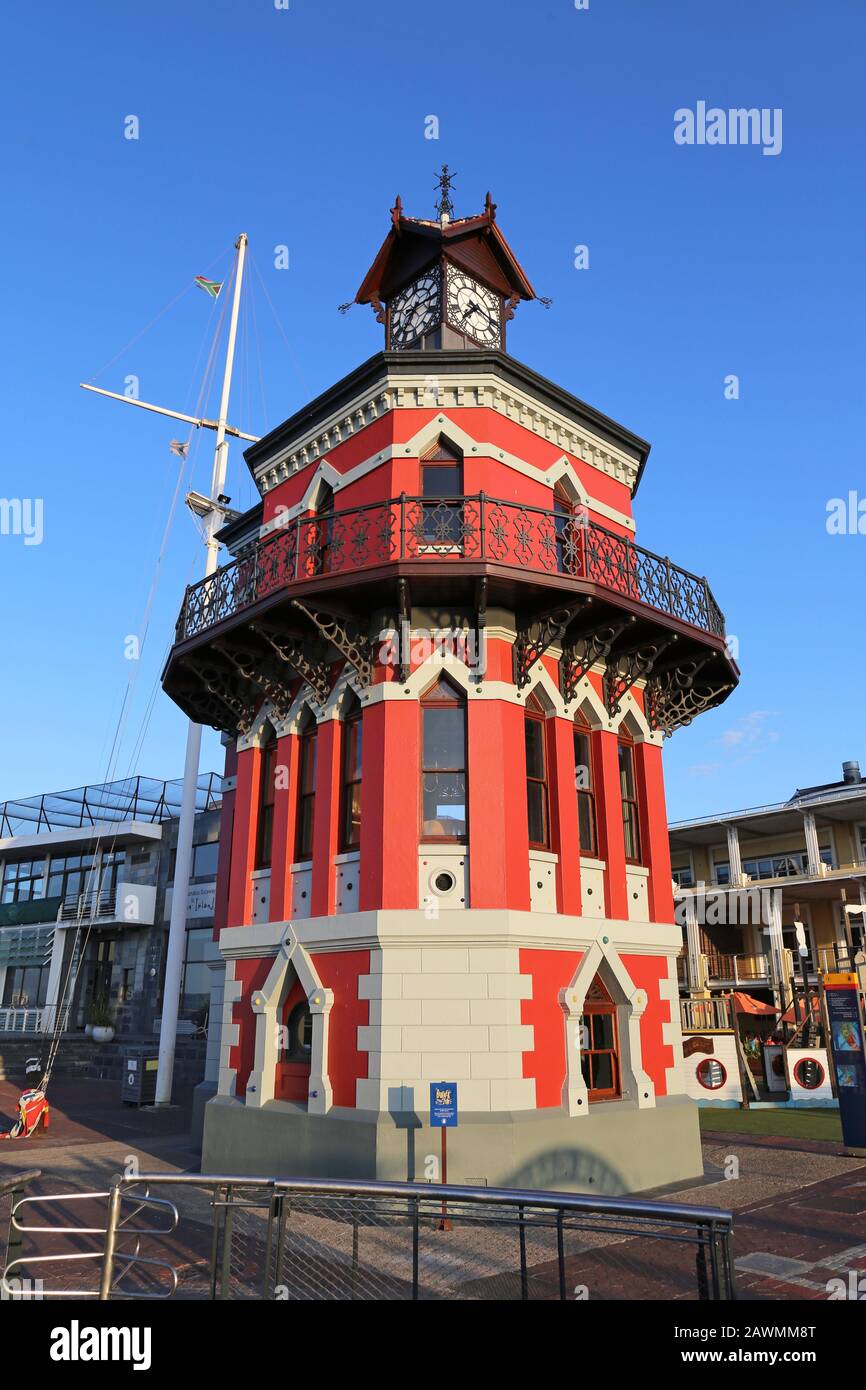 Clock Tower, V&A (Victoria and Alfred) Waterfront, Cape Town, Table Bay, Western Cape Province, South Africa, Africa Stock Photo
