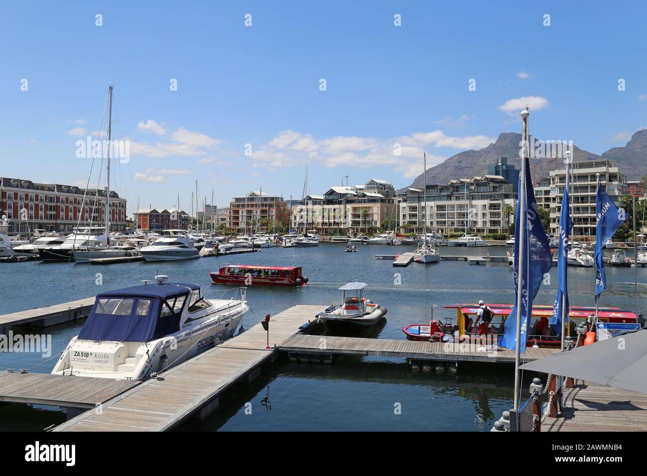 Marina, V&A (Victoria and Alfred) Waterfront, Cape Town, Table Bay, Western Cape Province, South Africa, Africa Stock Photo